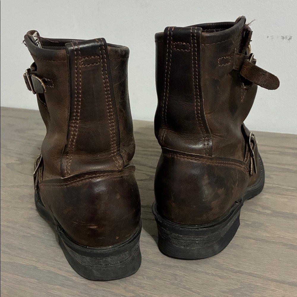 Frye Engineer 6R 77500 Womens Brown Leather Adjustable Strap Boots - Picture 8 of 10